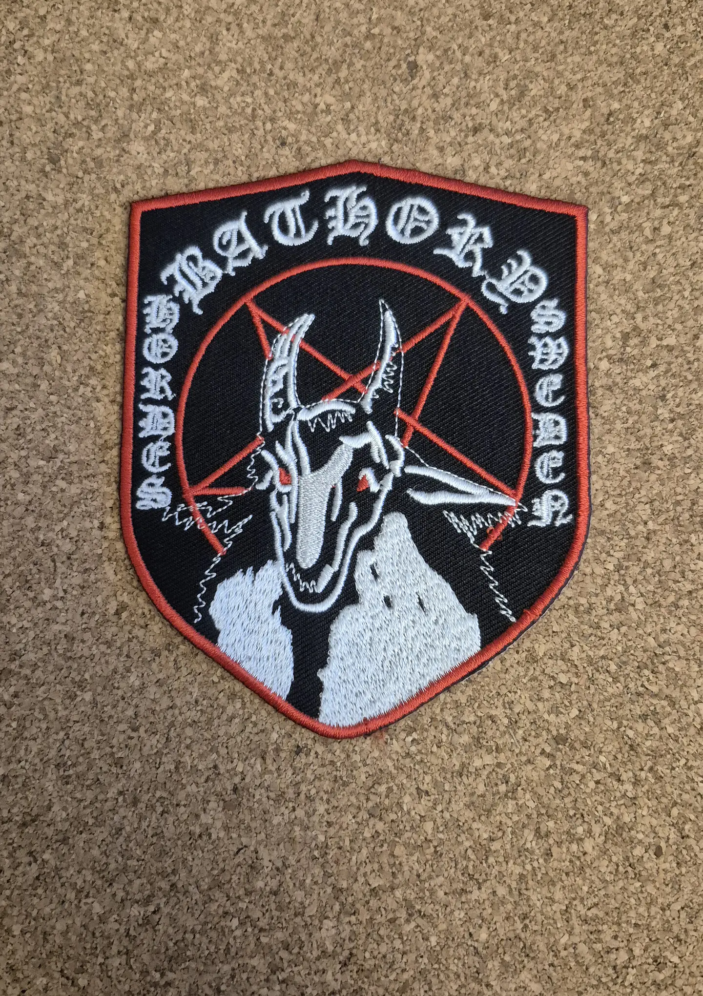 Bathory Patch - Goat Shield (Embroidered Sew-on) 1