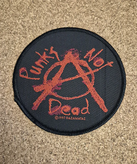 Punk's Not Dead Patch / Anarquia (Vintage 1997) - Preço Especial