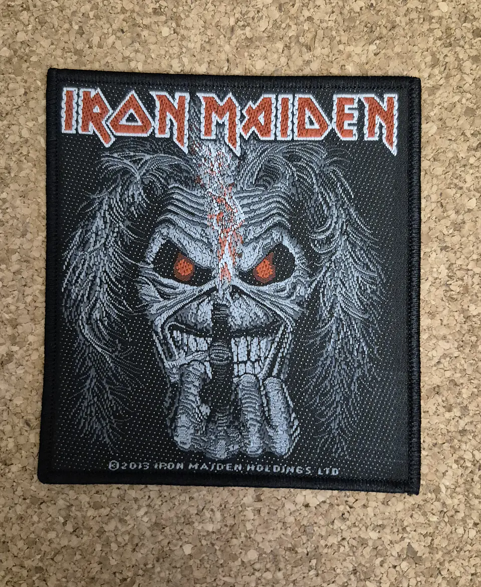 Iron Maiden Patch - Eddie Candle Finger (Woven Global 2013) 1