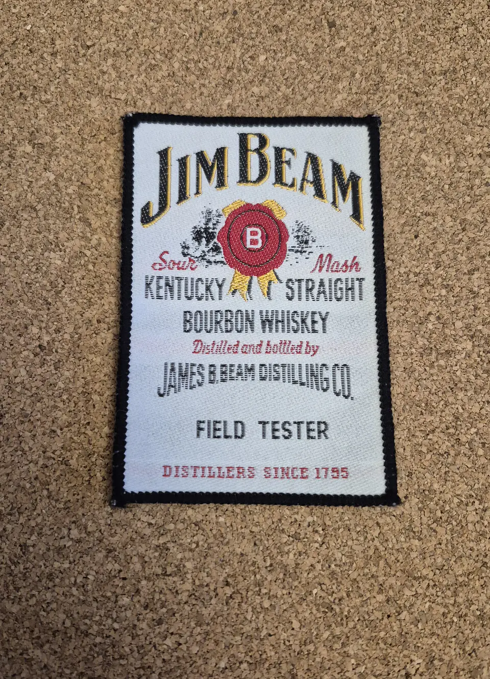 Jim Beam Field Tester Bourbon Whiskey Patch - Woven (Sew-on) 1