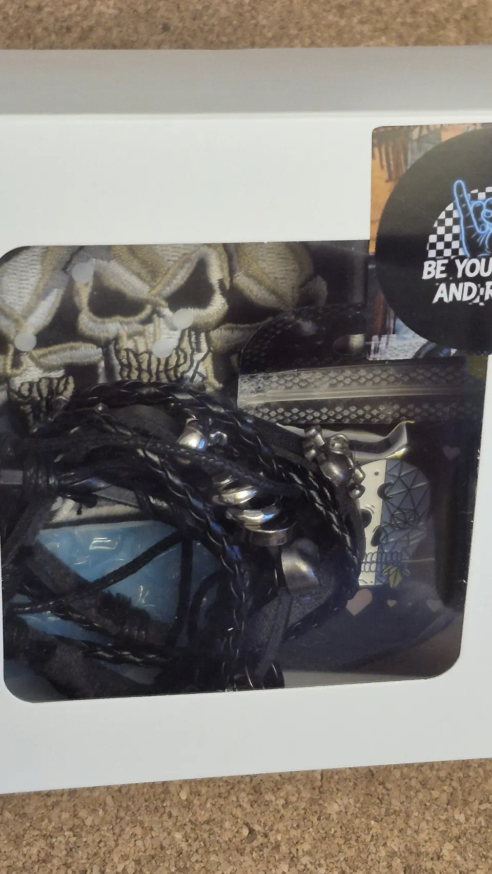 Skull Patch, Pin & Bracelets Set - Special Price 1