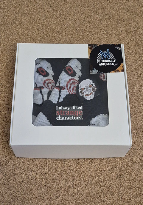 Saw Jigsaw Socks & 2 Pins Set - Special Price