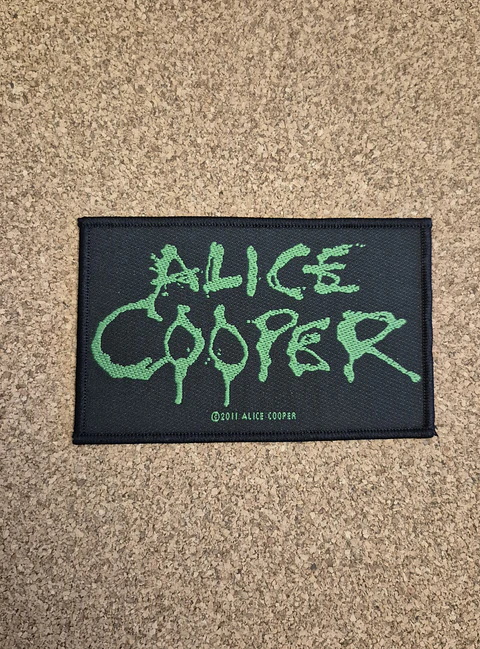 Alice Cooper - Green Logo - Woven Patch (Sew-On)
