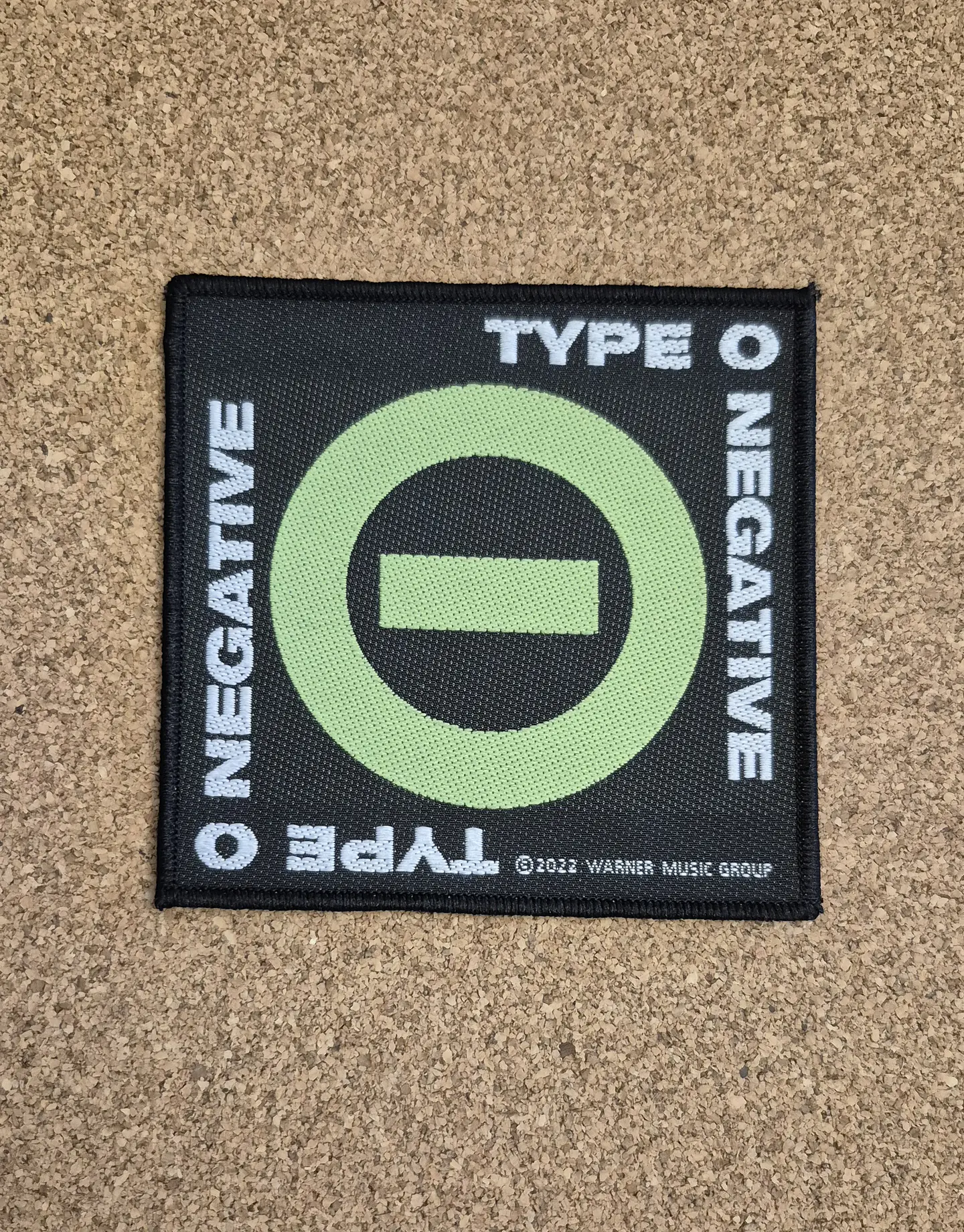Type O Negative - Green Circle Logo - Woven Patch (Sew-On) 1