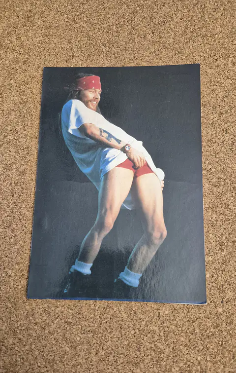 Vintage Postcard - Axl Rose Live (Guns N' Roses)