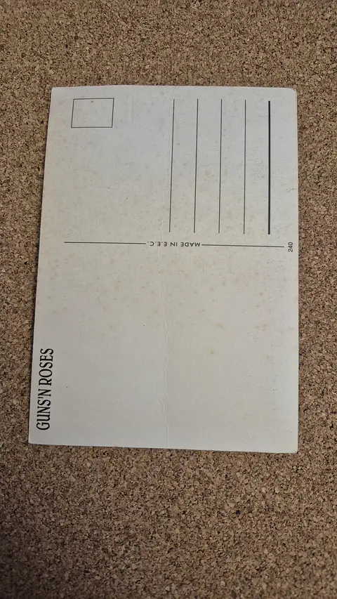 Vintage Postcard - Axl Rose Hat (Guns N' Roses)