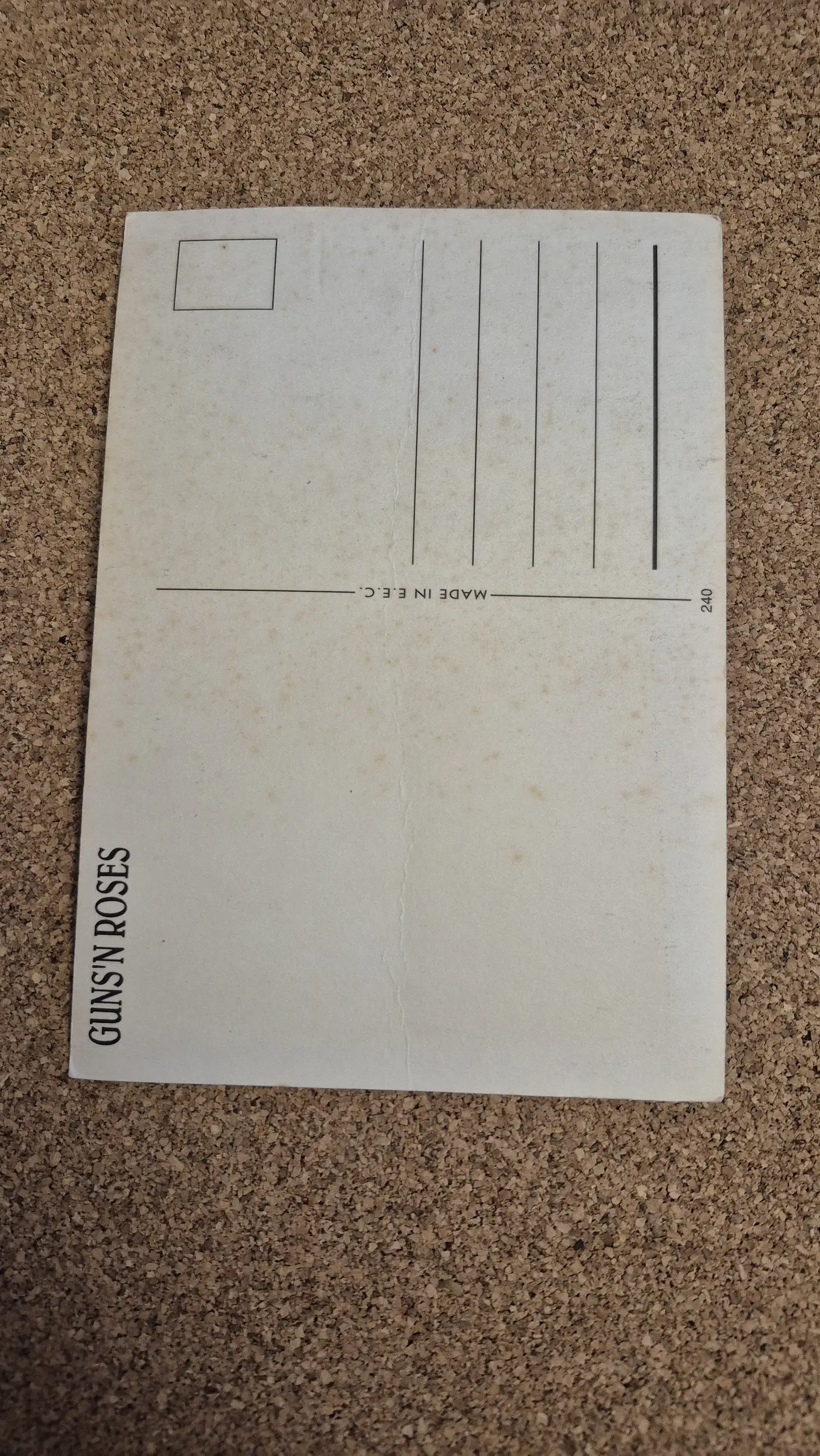 Vintage Postcard - Axl Rose Hat (Guns N' Roses) 2
