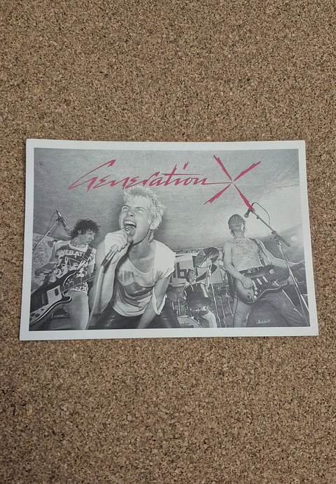 Vintage Postcard - Generation X Gibus Paris 78 Billy Idol