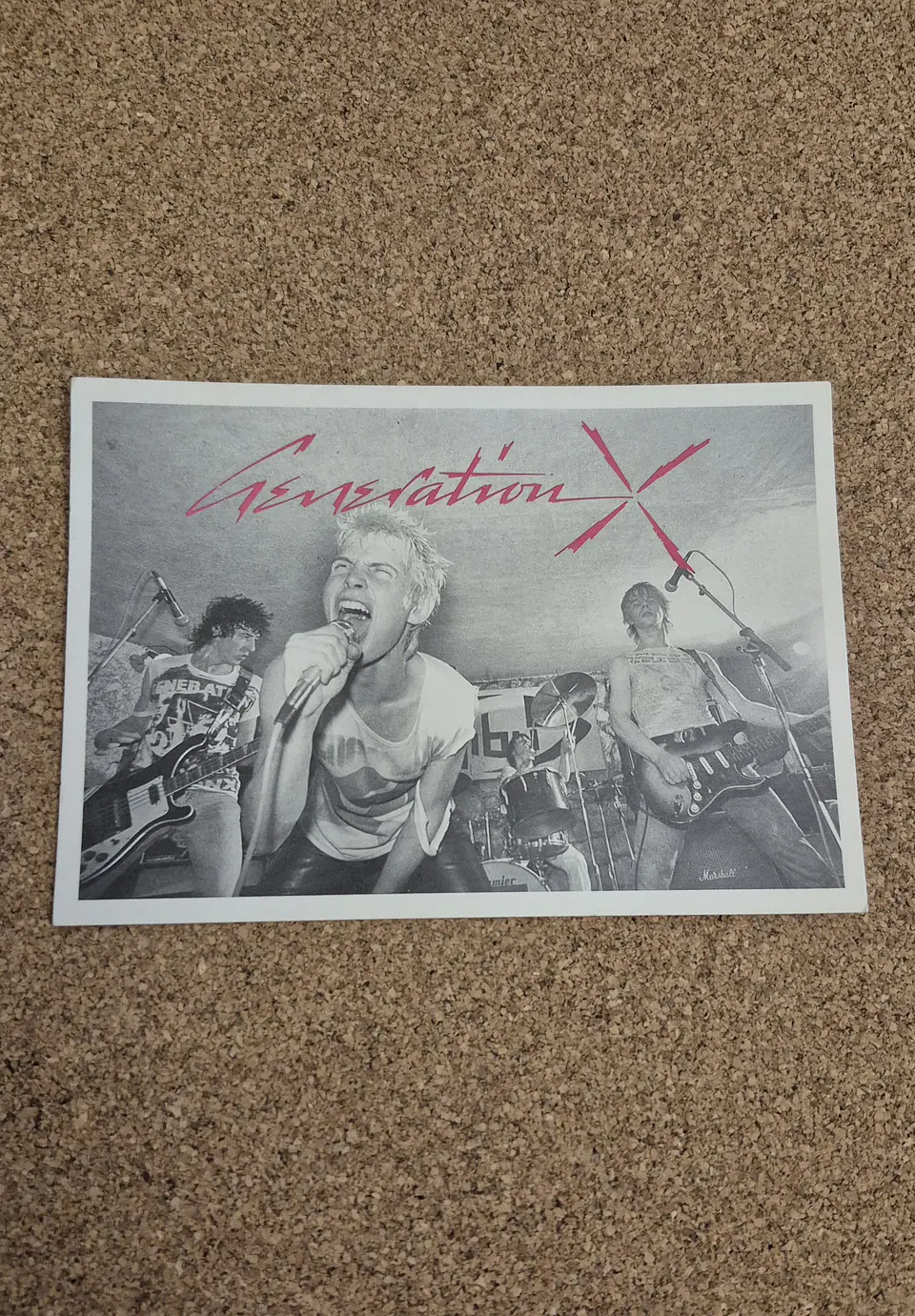 Vintage Postcard - Generation X Gibus Paris 78 Billy Idol 1