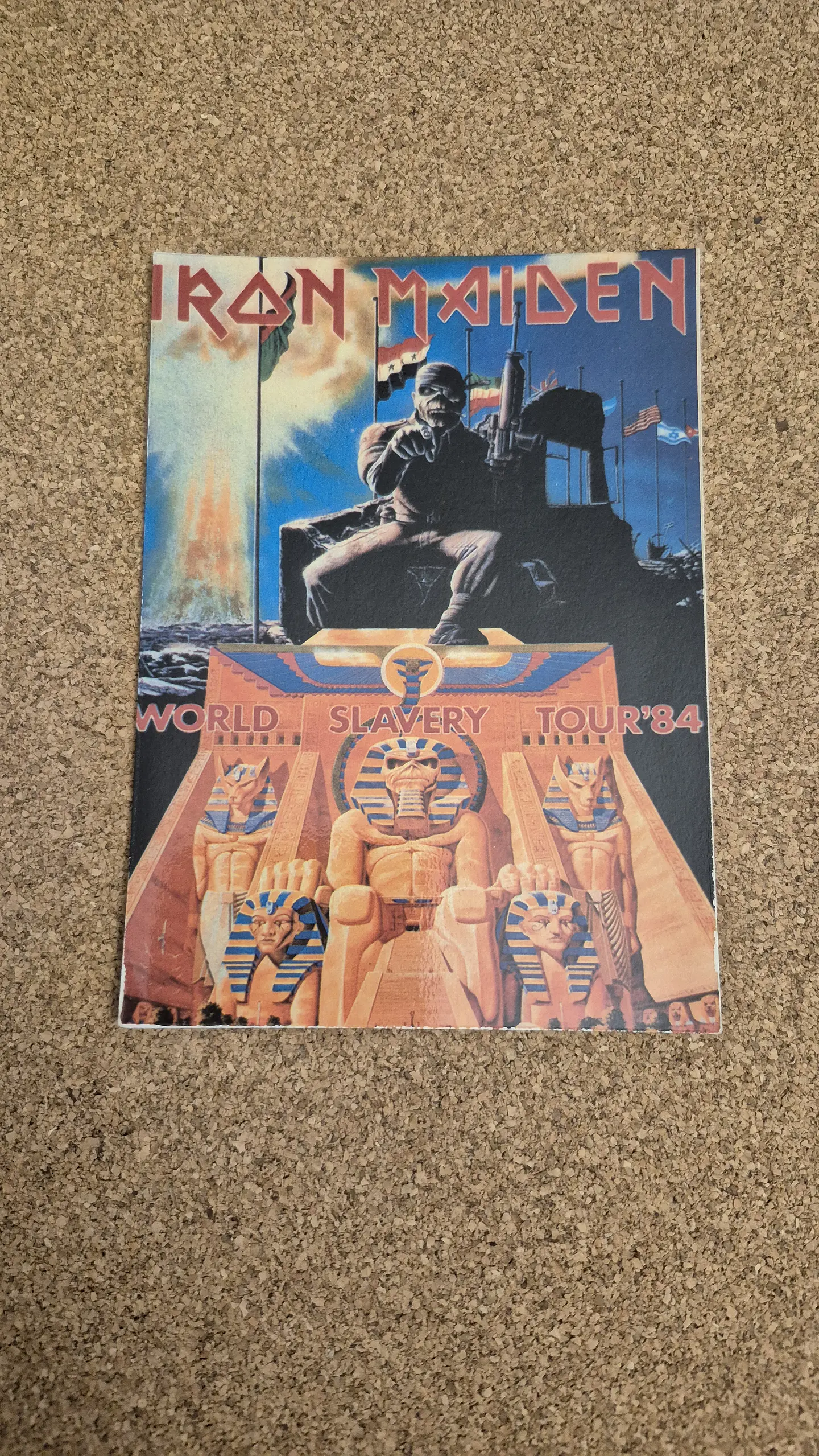 Vintage Postcard - Iron Maiden World Slavery Tour '84 1