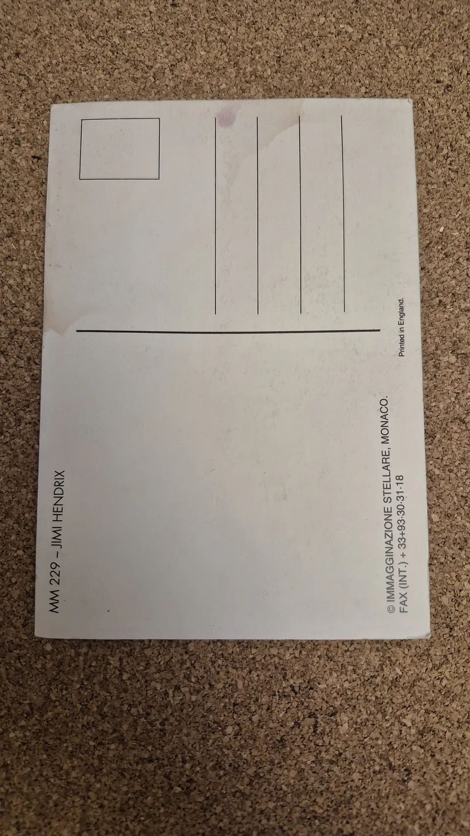 Vintage Postcard - Jimi Hendrix Live Performance 2
