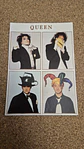 Vintage Postcard - Queen Band Members Four Pics Portraits - thumbnail 1
