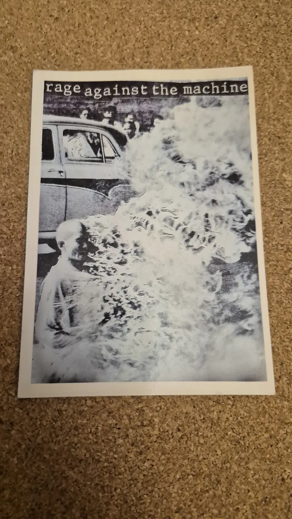 Vintage Postcard - Rage Against the Machine Buddhist Monk Album Art 1