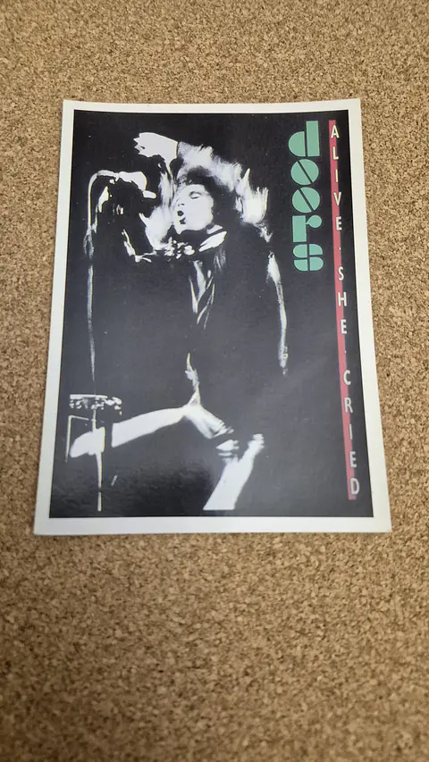 Vintage Postcard - The Doors Alive She Cried Live Album Art