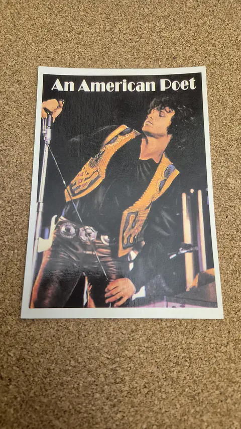 Vintage Postcard - Jim Morrison An American Poet The Doors