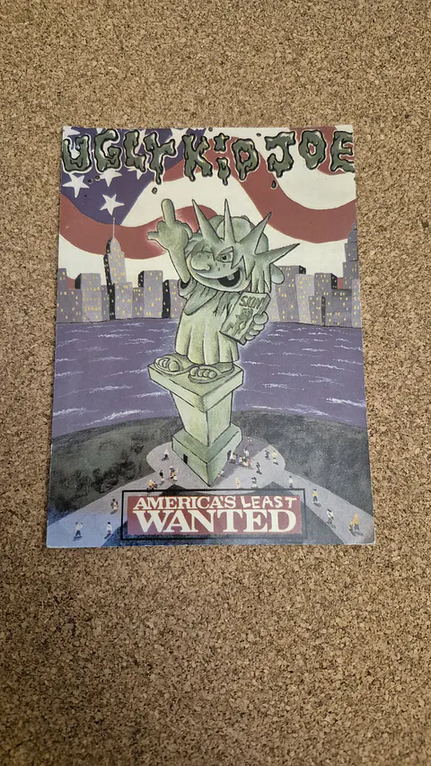 Vintage Postcard - Ugly Kid Joe America's Least Wanted Album Cover Art