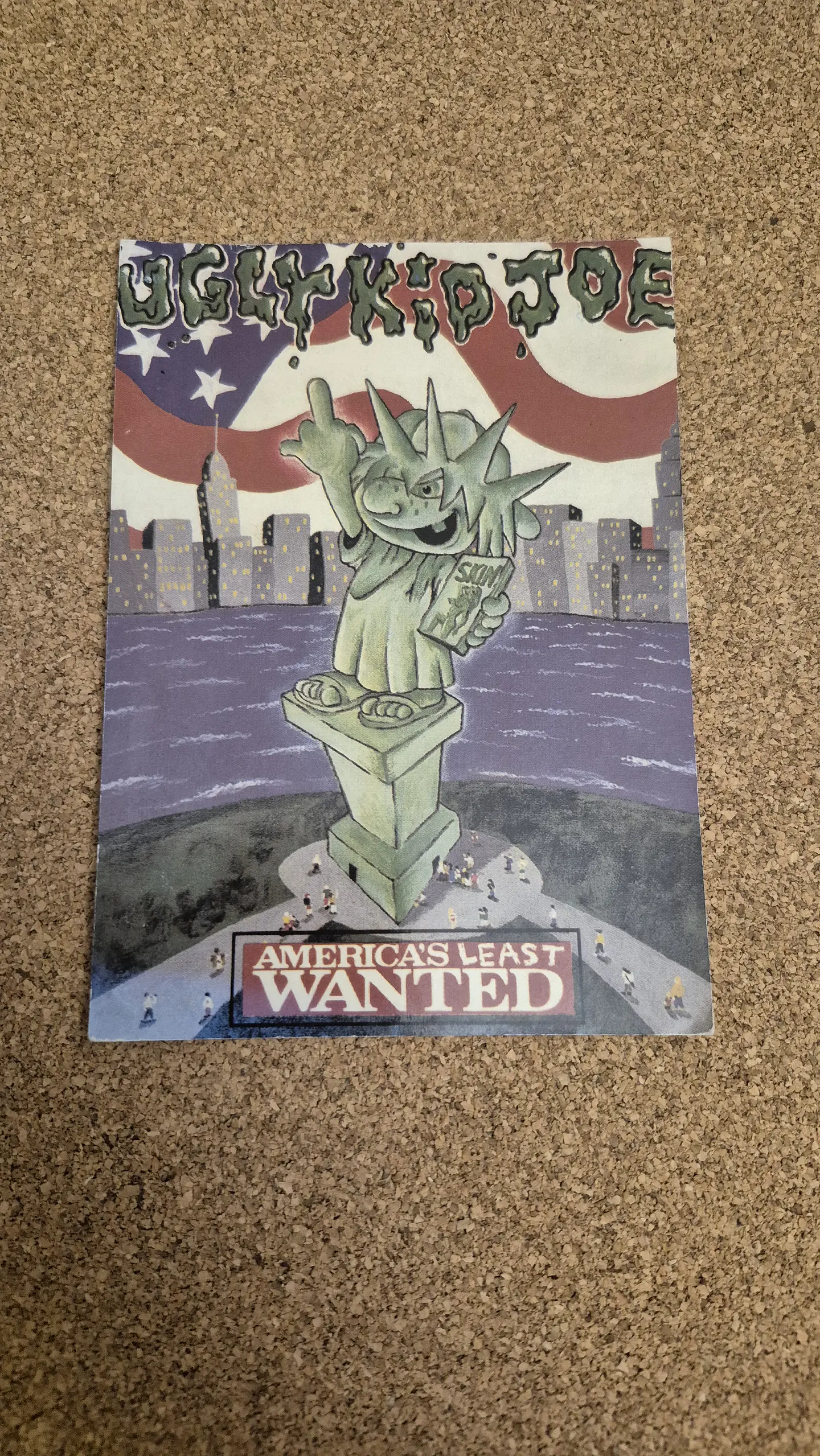 Vintage Postcard - Ugly Kid Joe America's Least Wanted Album Cover Art 1