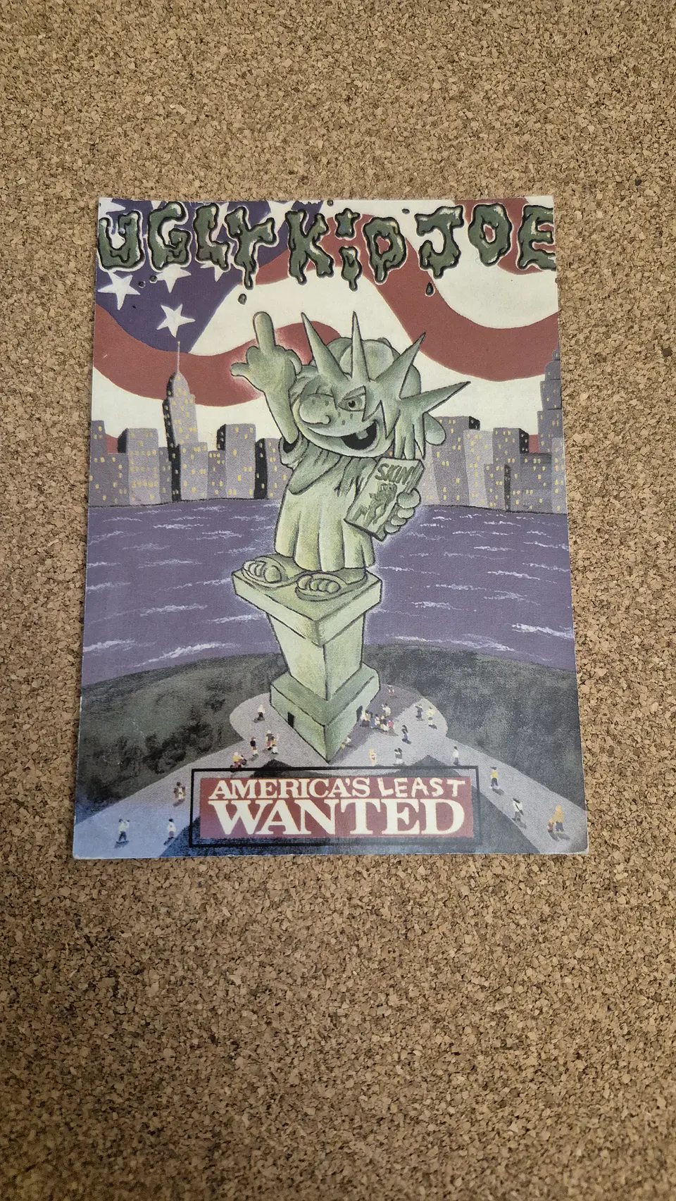 Vintage Postcard - Ugly Kid Joe America's Least Wanted Album Cover Art 1