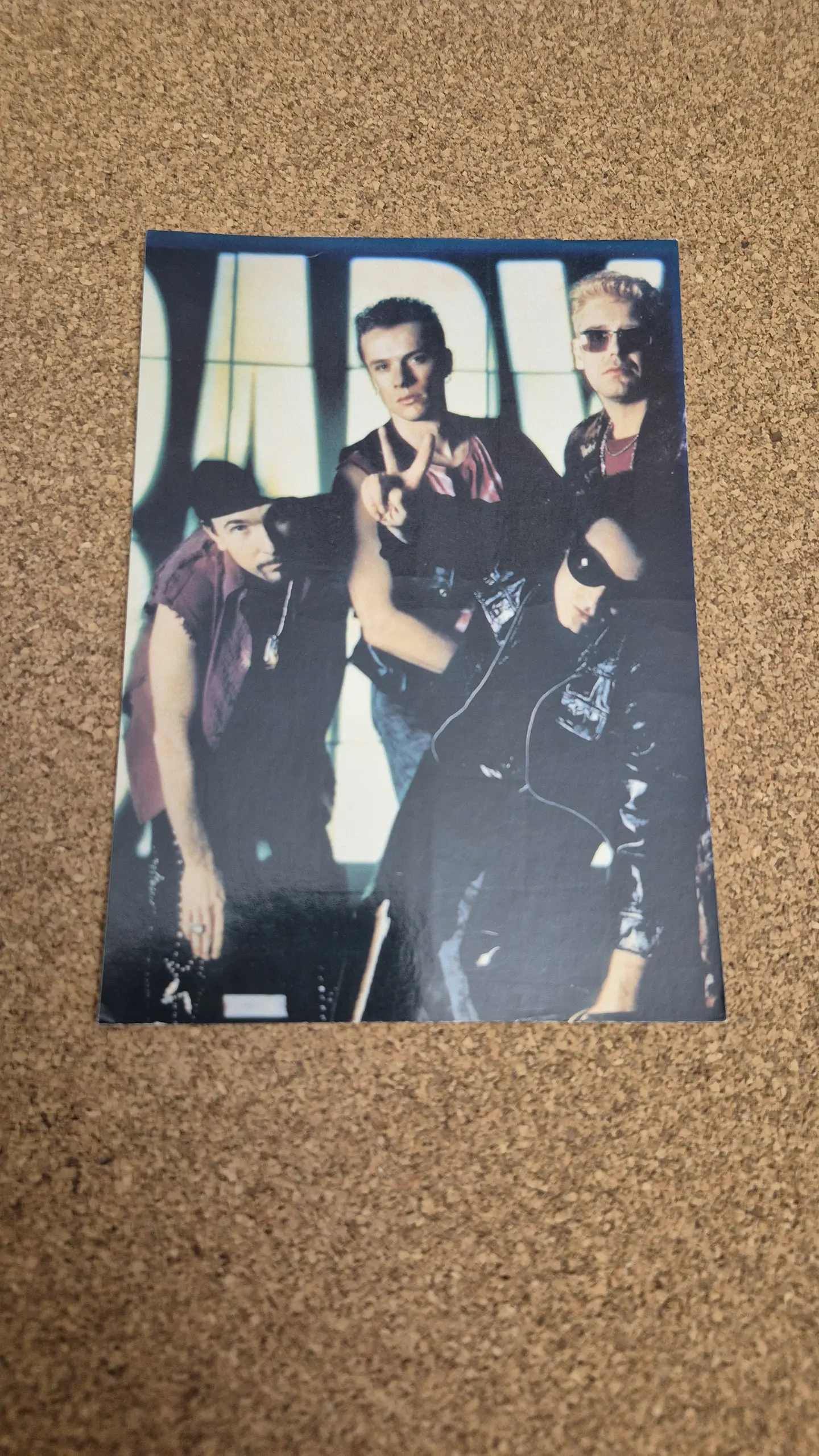 Vintage Postcard - U2 Band Members Portrait 1980s Rock Collectible 1