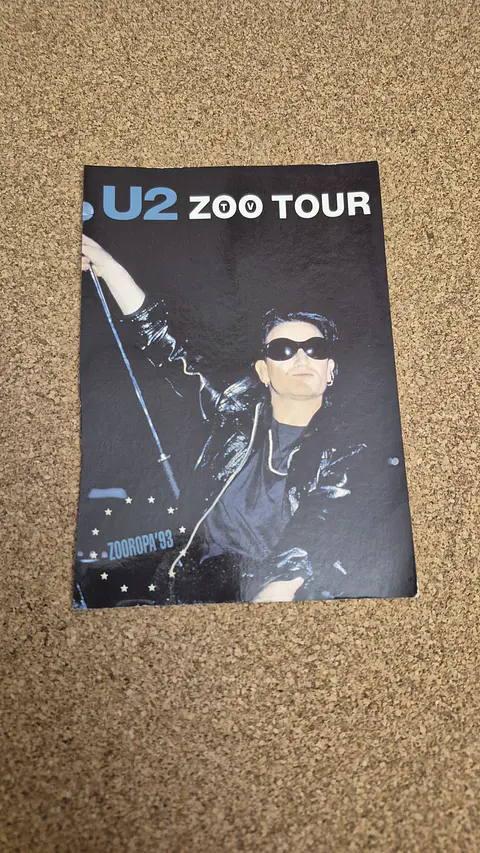 Vintage Postcard - U2 Zoo TV Tour Zooropa '93 Bono Rock Collectible