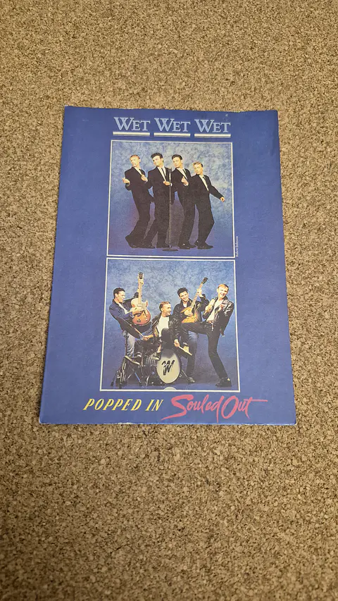 Vintage Postcard - Wet Wet Wet Popped In Souled Out Band Collectible