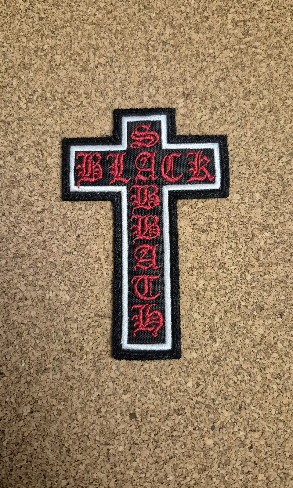 Black Sabbath Cross Patch - Embroidered (Iron-on) 1