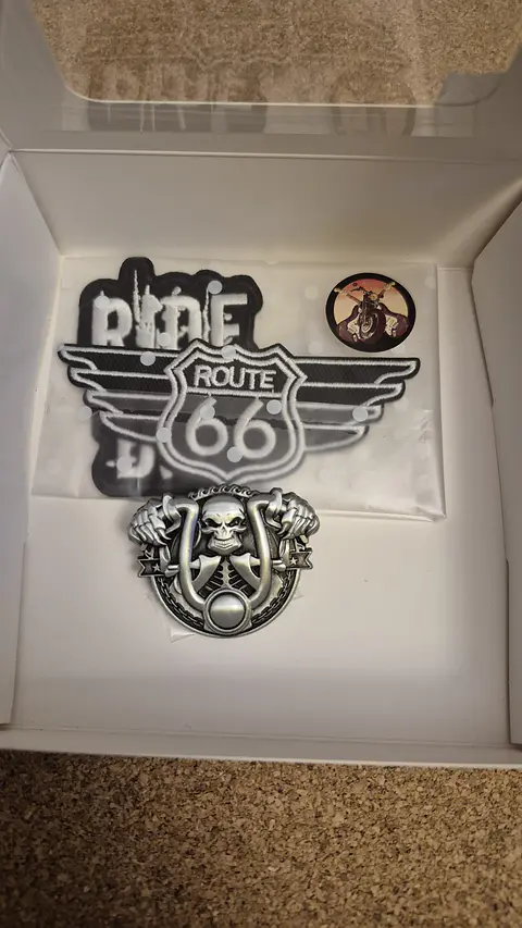 Special Biker Pack: Motorcycle Pin & Patches Set - Special Price