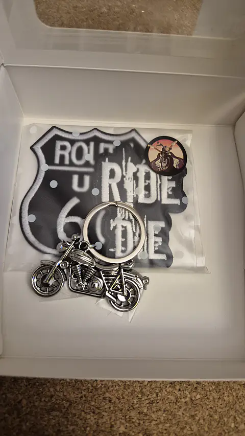 Special Biker Pack: Motorcycle Keychain & Patches Set - Special Price