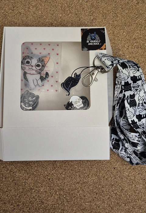 Special Animal Pack: Cat Lanyard, Pins & Patch Set - Special Price