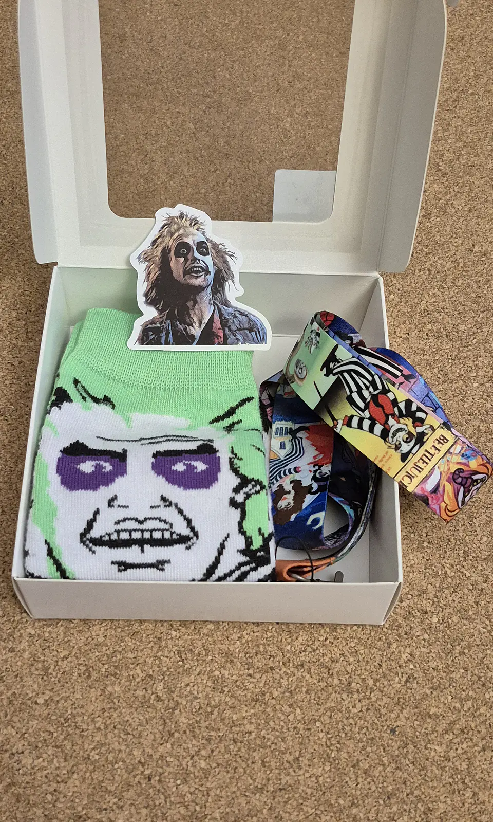 Special Beetlejuice Pack: Beetlejuice Socks Lanyard & 1 Sticker Set - Limited Edition 2
