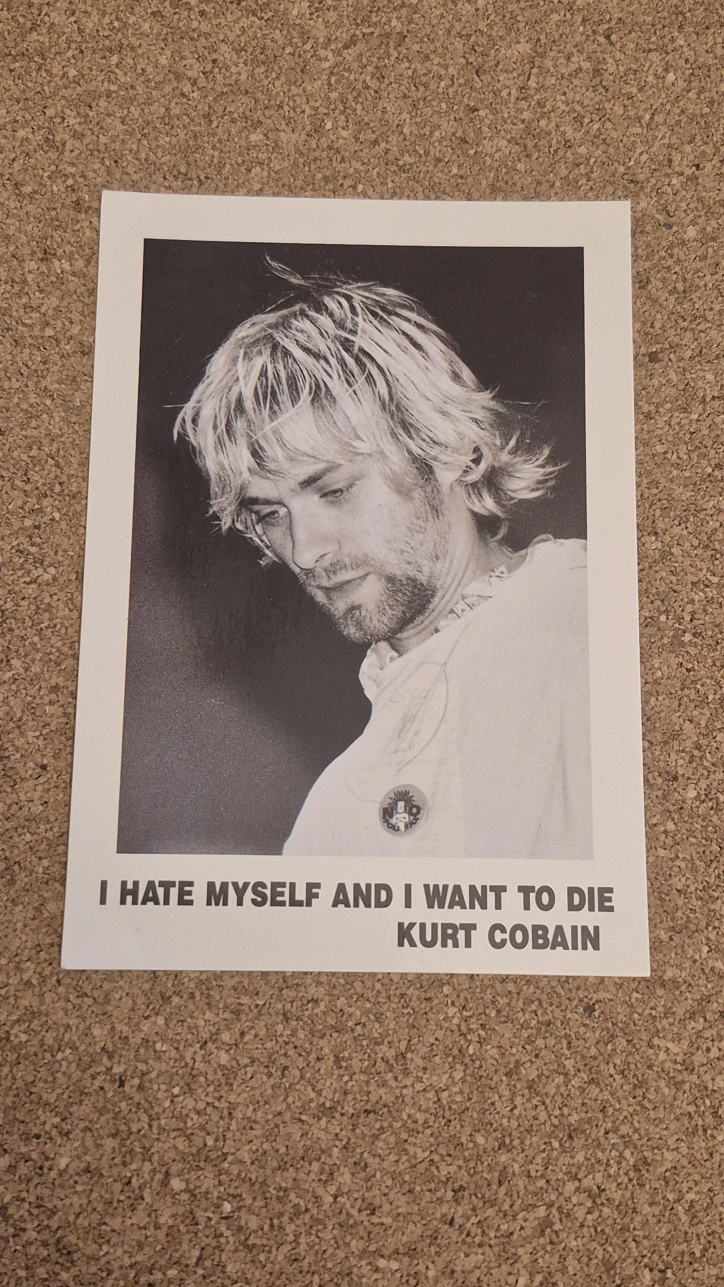 Vintage Postcard - Nirvana (Kurt Cobain 