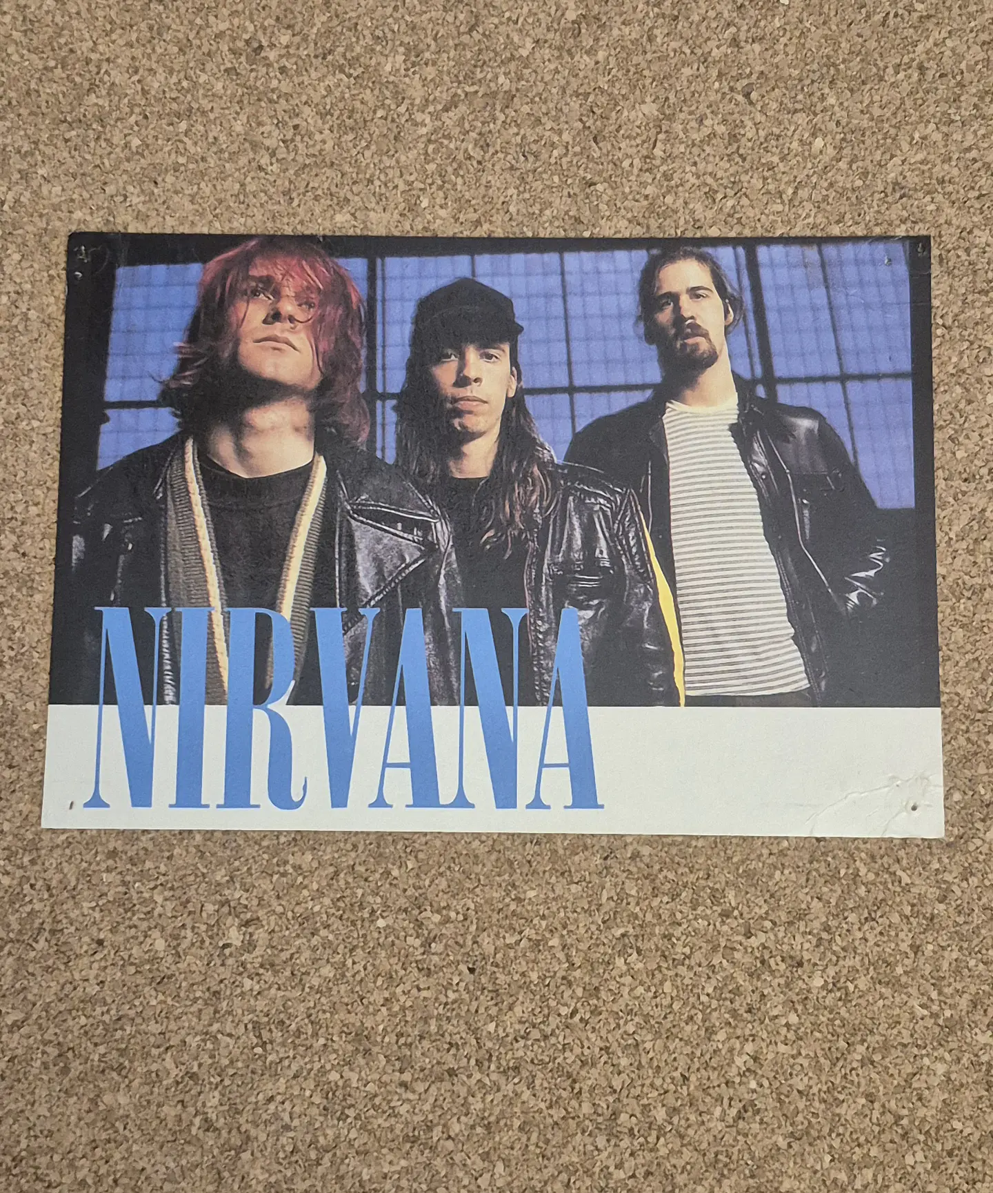Vintage Postcard - Nirvana (Full Band Portrait - Blue Logo) 1