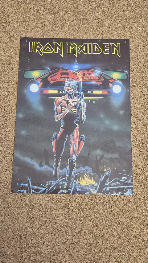 Vintage Postcard - Iron Maiden (Cyborg Eddie / Somewhere in Time Era)
