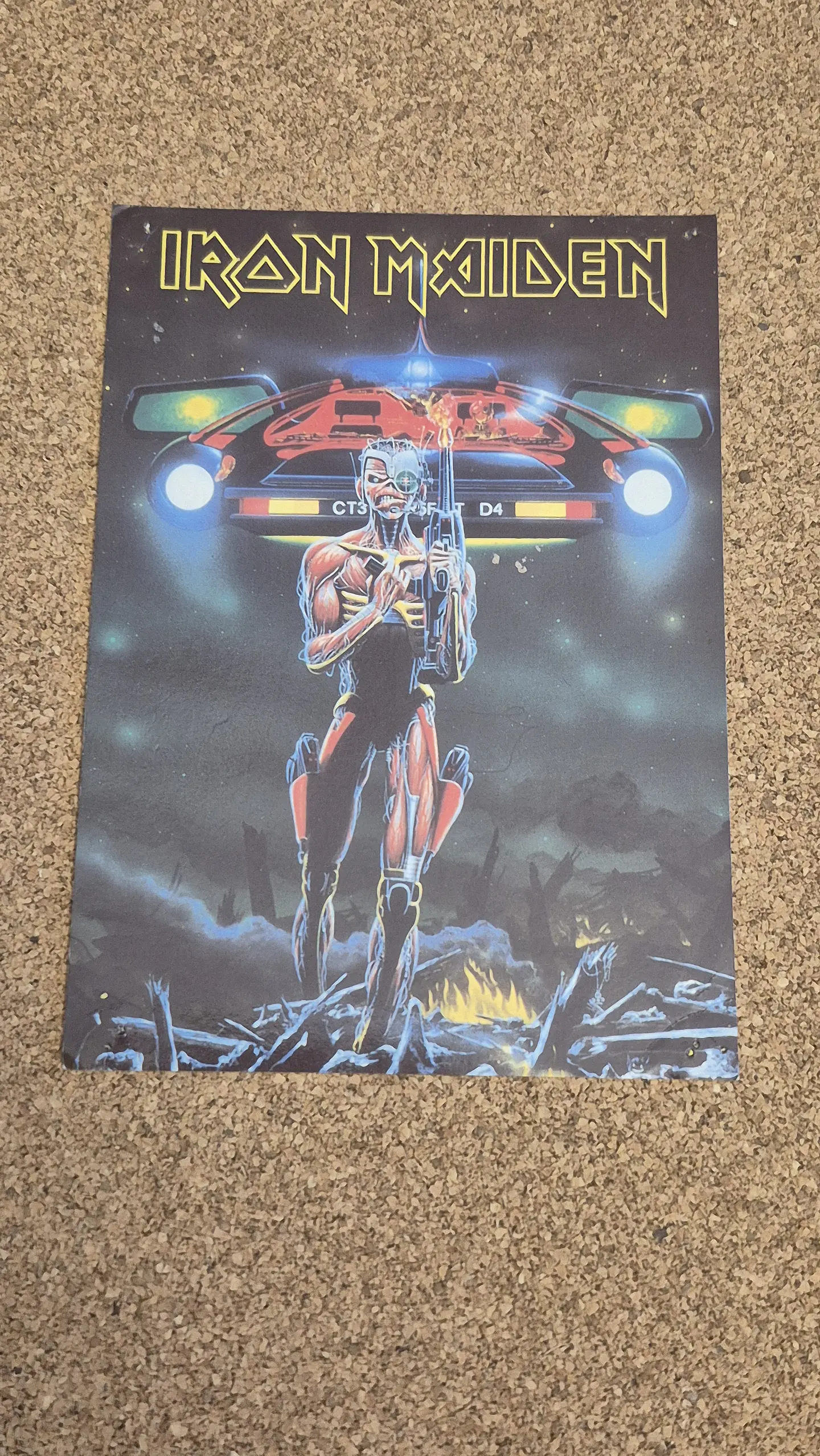 Vintage Postcard - Iron Maiden (Cyborg Eddie / Somewhere in Time Era) 1