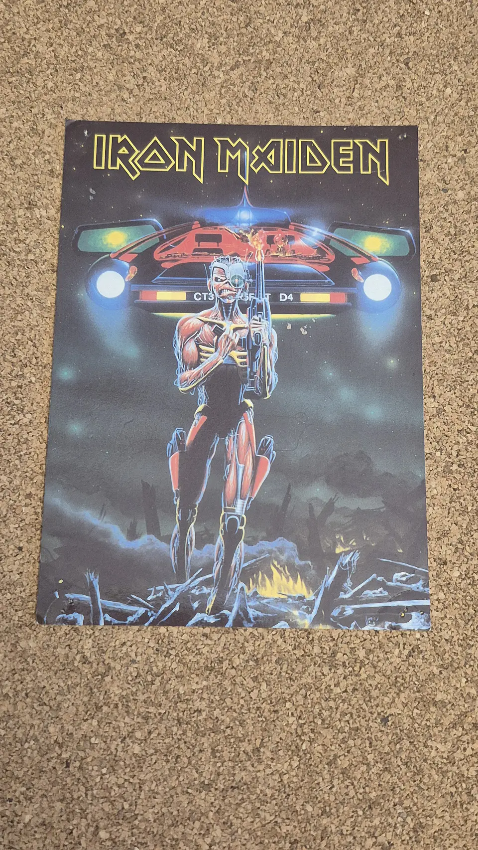 Vintage Postcard - Iron Maiden (Cyborg Eddie / Somewhere in Time Era) 1