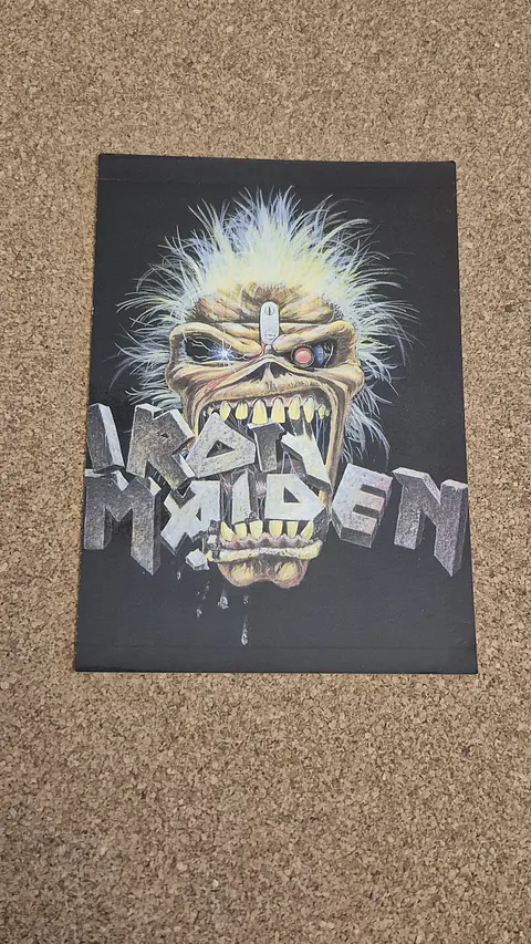 Vintage Postcard - Iron Maiden (Eddie Head & Stone Logo)