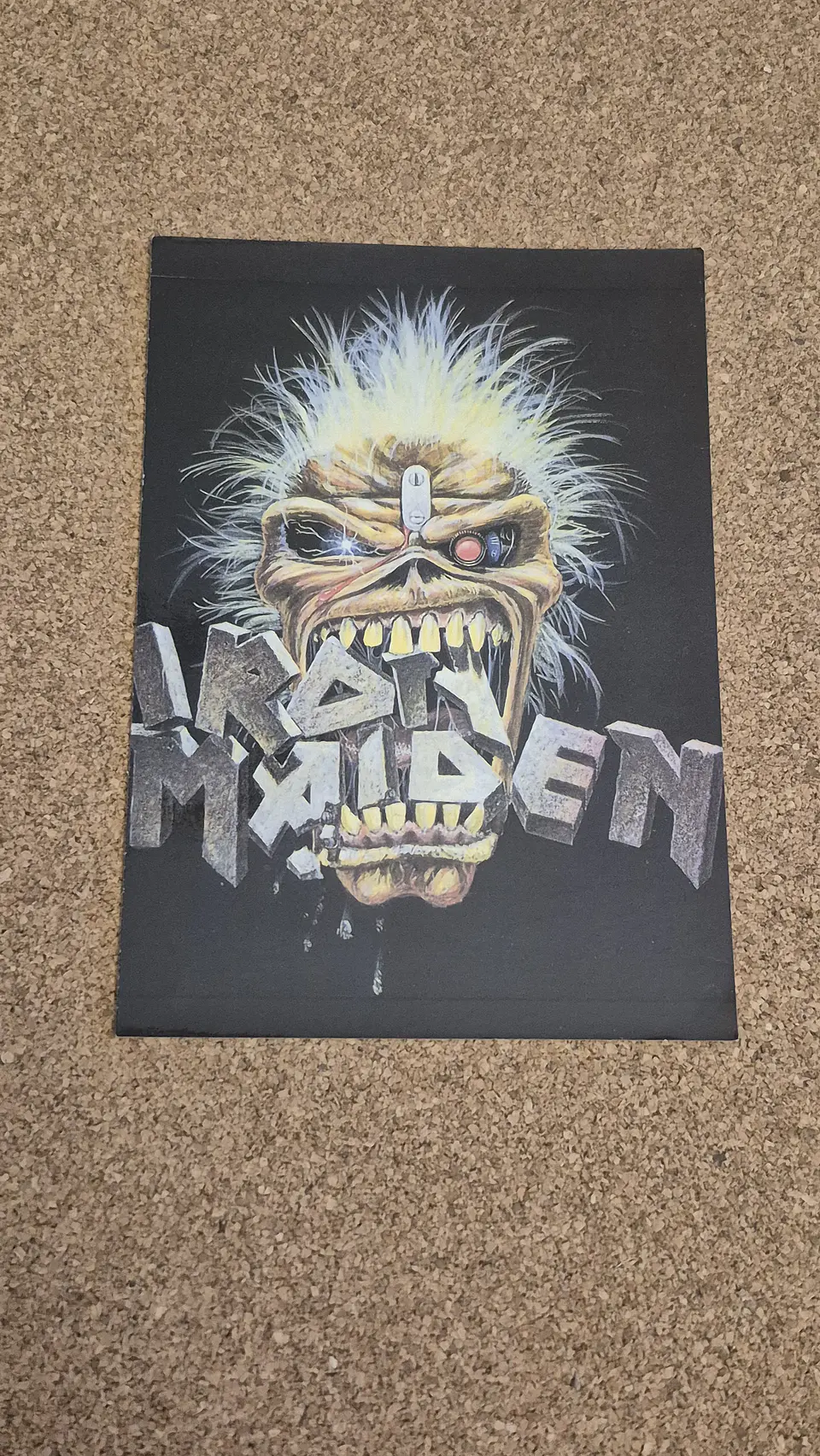 Vintage Postcard - Iron Maiden (Eddie Head & Stone Logo) 1