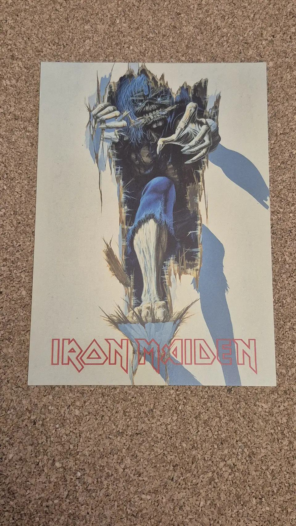 Vintage Postcard - Iron Maiden (Eddie Bursting Through / No Prayer for the Dying Era) 1