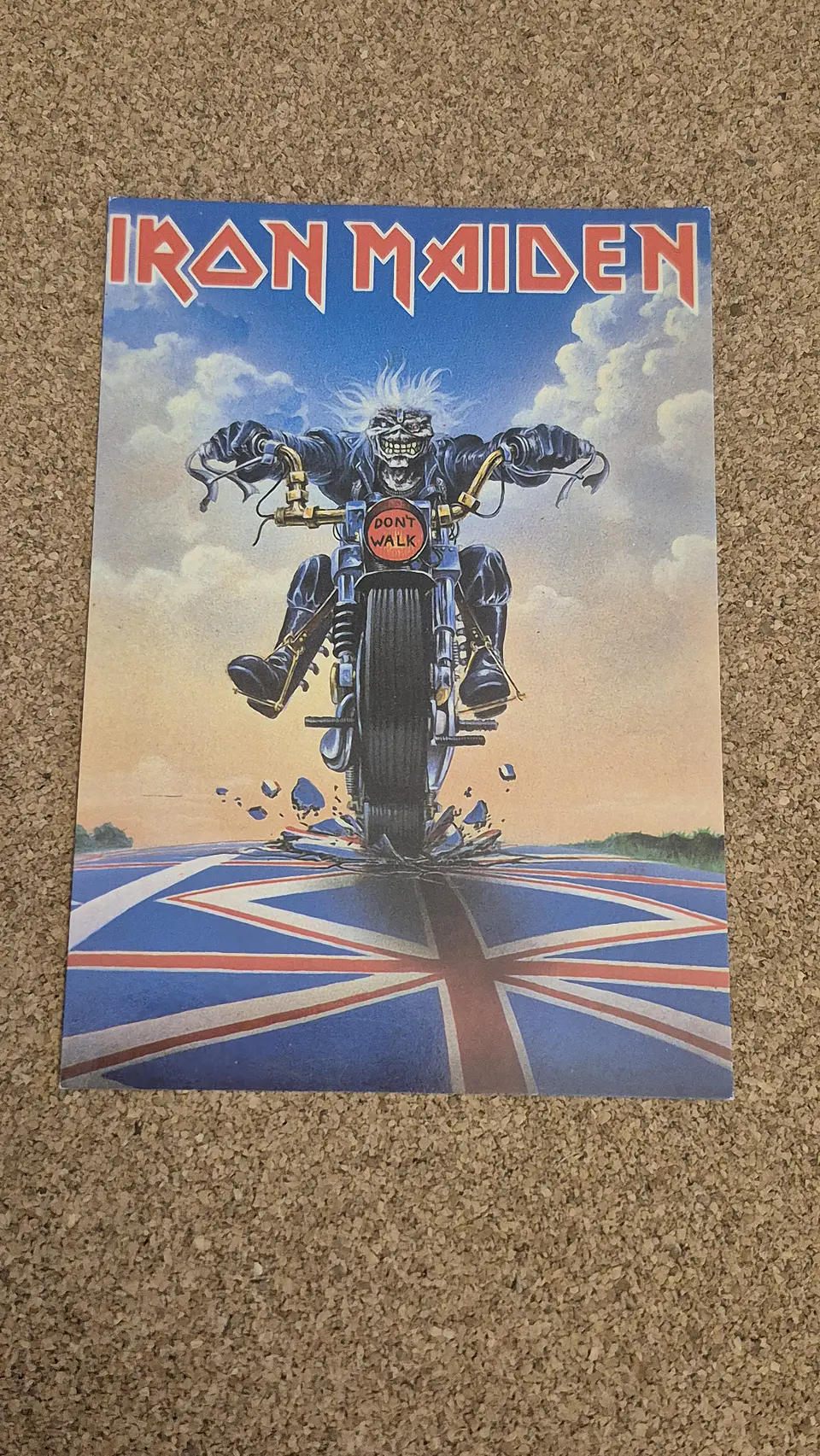 Vintage Postcard - Iron Maiden (Maiden England / Eddie Biker Frontal) 1