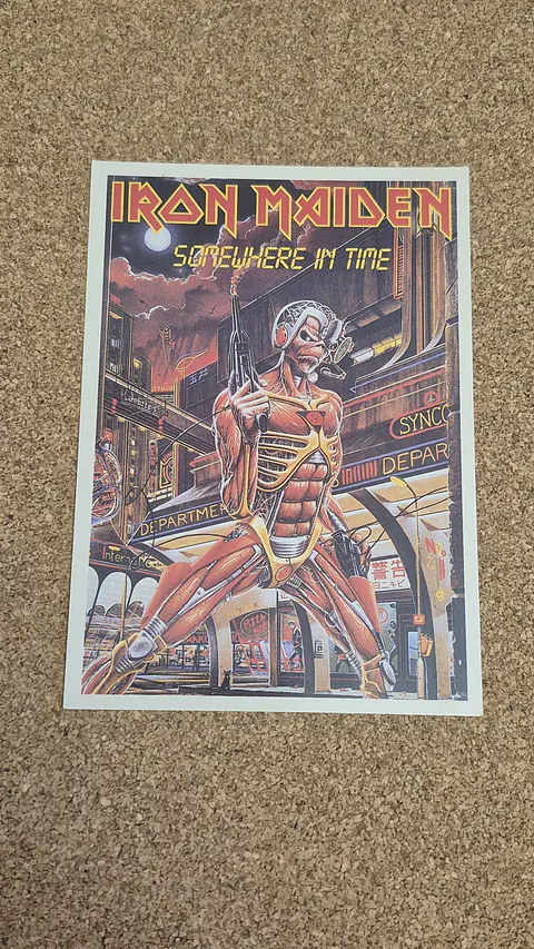 Vintage Postcard - Iron Maiden (Somewhere In Time Album Artwork)