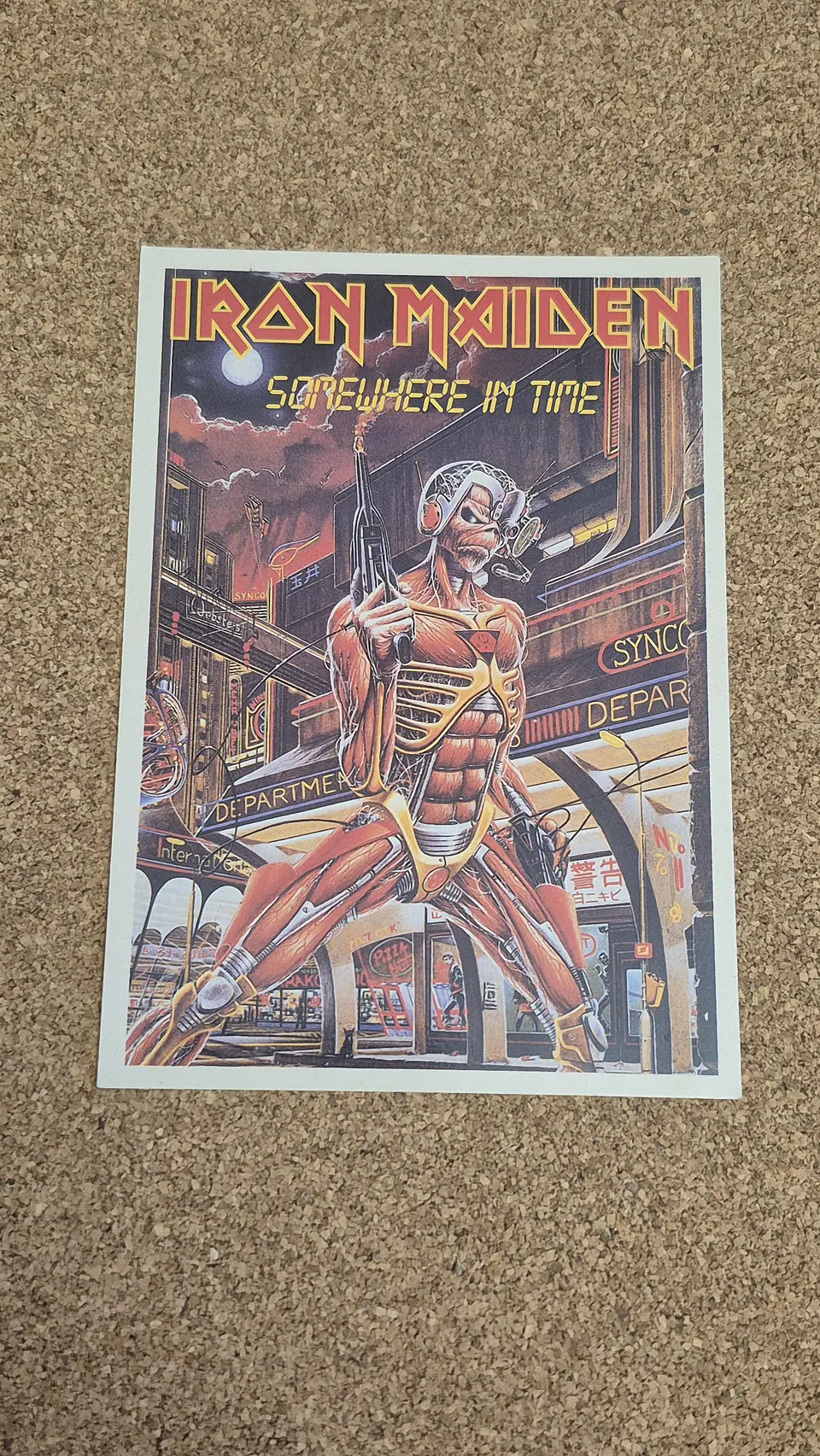 Vintage Postcard - Iron Maiden (Somewhere In Time Album Artwork) 1