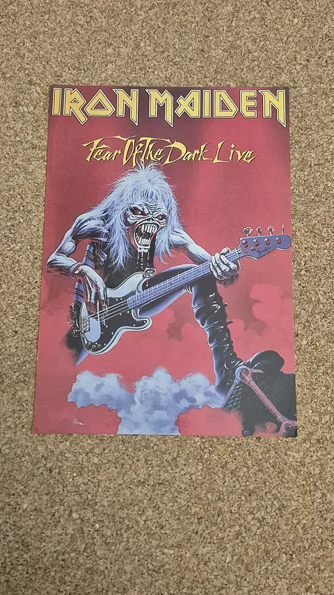 Vintage Postcard - Iron Maiden (Fear Of The Dark Live Artwork)