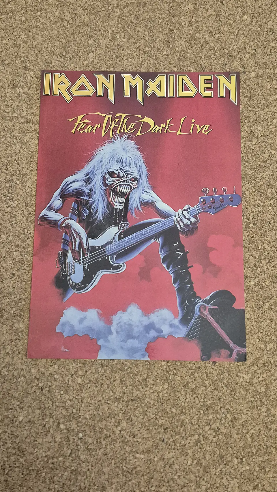 Vintage Postcard - Iron Maiden (Fear Of The Dark Live Artwork) 1