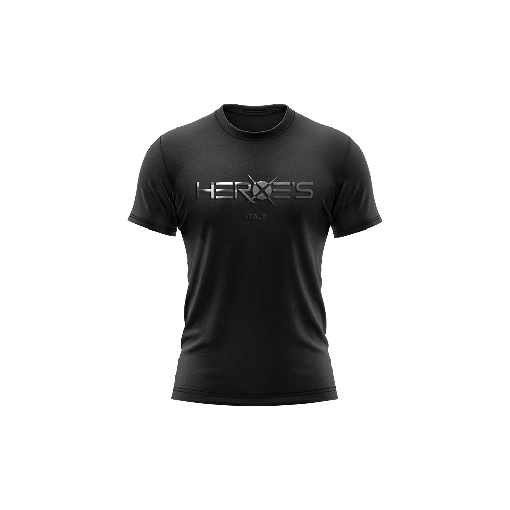T-shirt Heroe's Silver Black Masculina