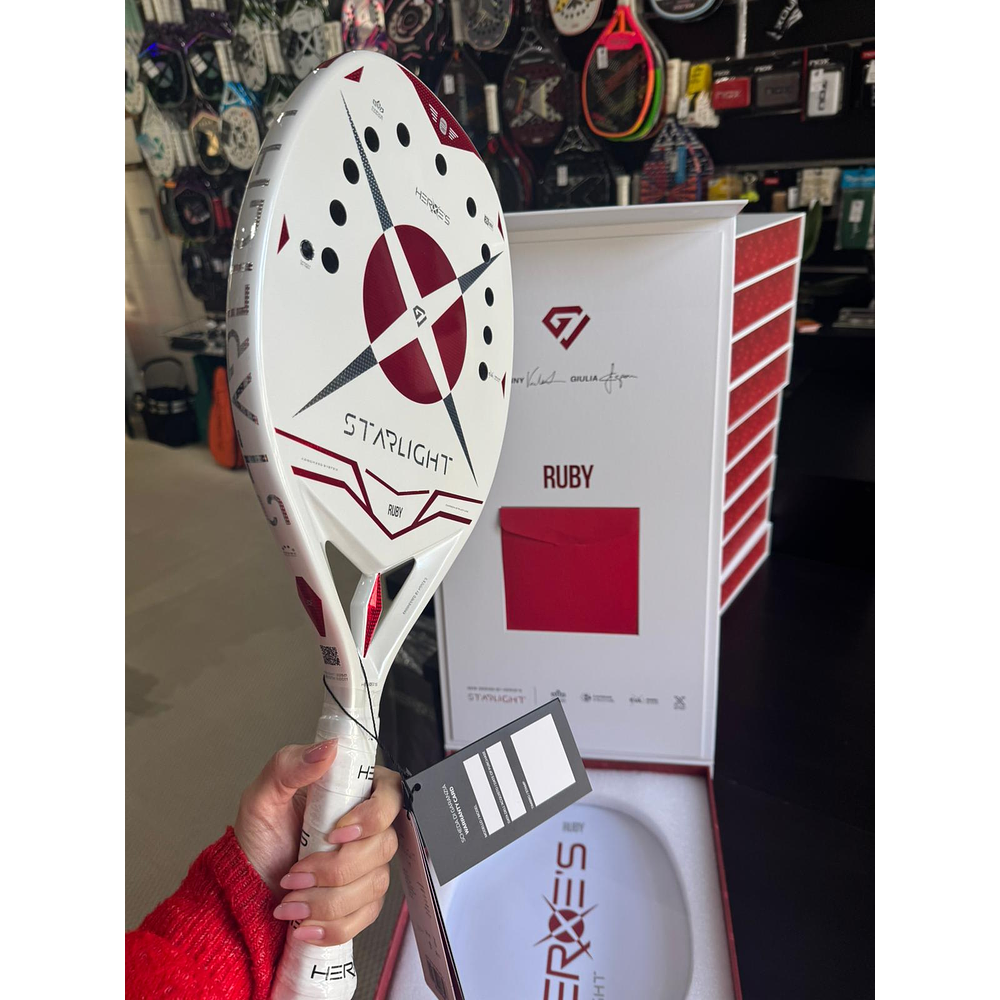       Raquete de Beach Tennis 2026 Heroe's Starlight Rubi