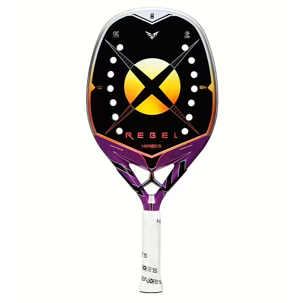       Raquete de Beach Tennis 2026 Heroe's Rebel c/ trat. Glipper