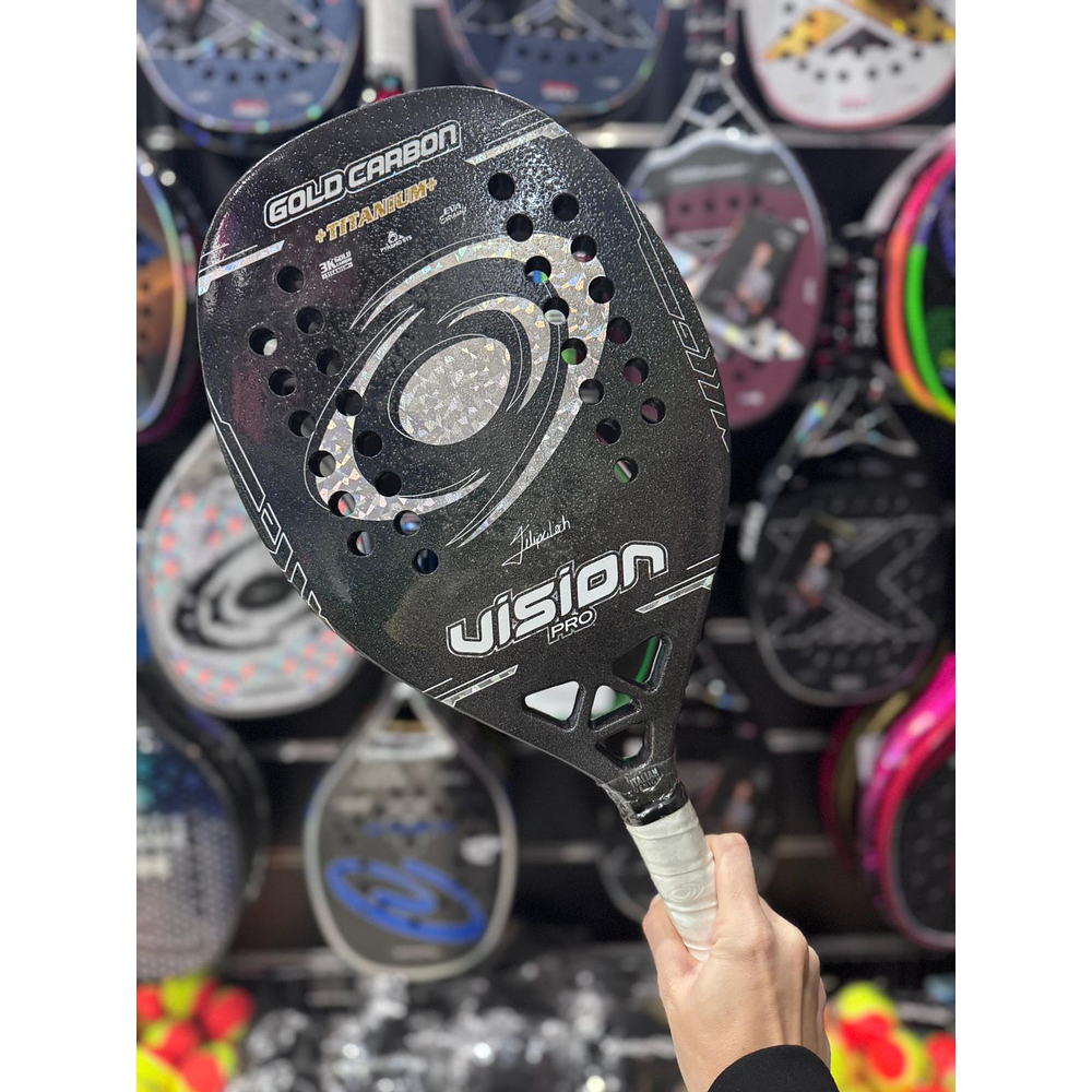 2026 Vision Gold Carbon PRO Beach Tennis Racket