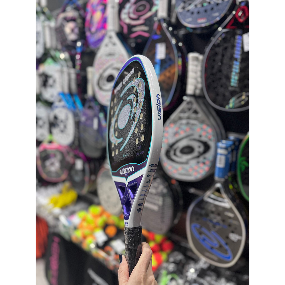 2026 Vision White Carbon PRO Beach Tennis Racket