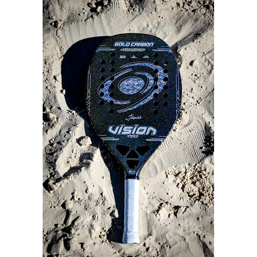     Raquete de Beach Tennis 2026 Vision Gold Carbon PRO c/ trat Glipper