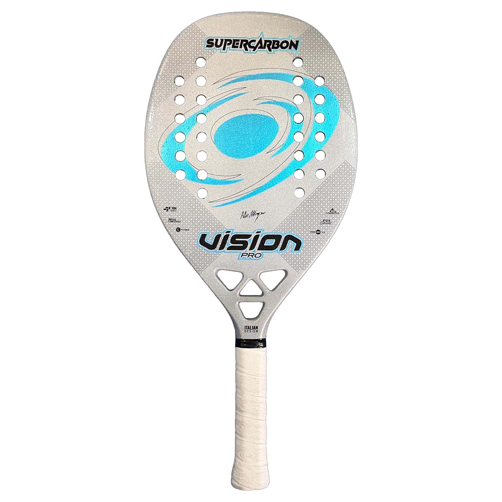     Raquete de Beach Tennis 2026 Vision Super Carbon PRO c/ trat. Glipper